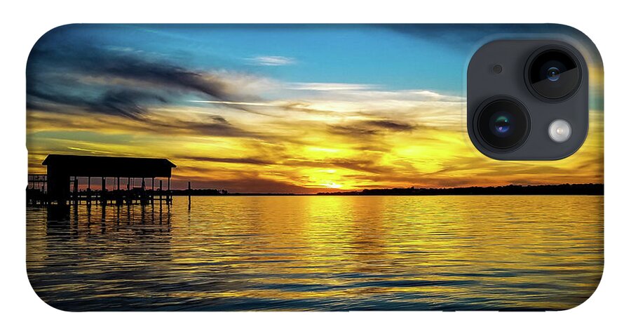 Sunset iPhone Case featuring the photograph Sunset Reflection on Perdido Bay by Beachtown Views