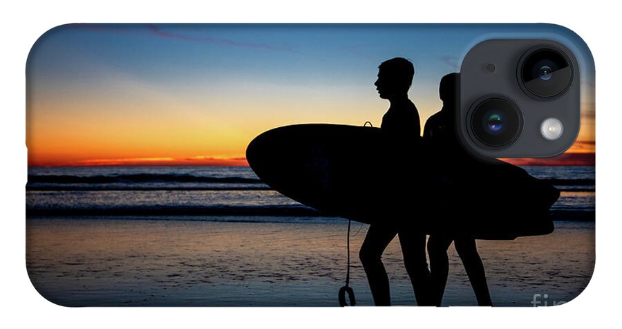 Athlete iPhone Case featuring the photograph Surfers' Silhouette by David Levin