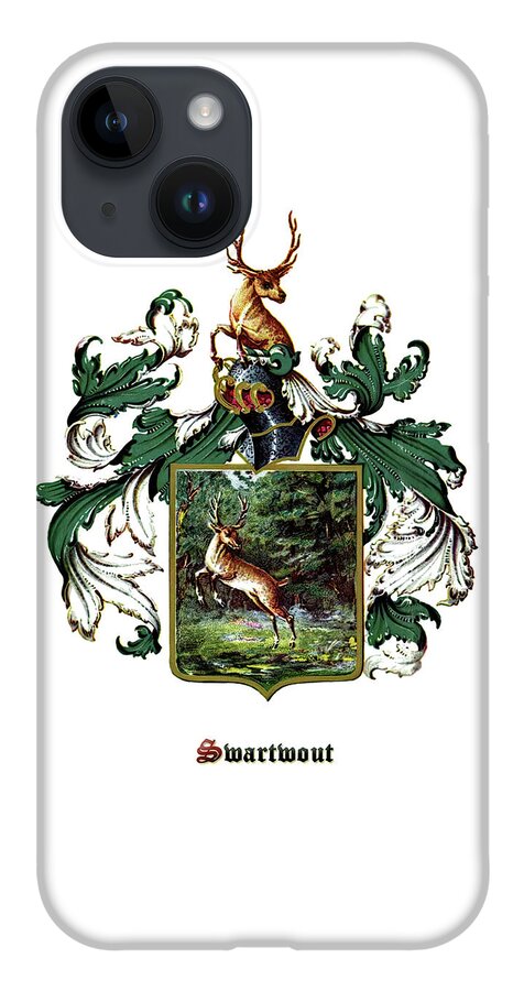 Swartwout iPhone 14 Case featuring the photograph Swartwout Family Coat of Arms by Bill Swartwout