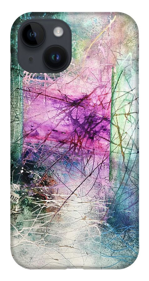 Abstract Art iPhone 14 Case featuring the painting Symbolic Resonance by Rodney Frederickson