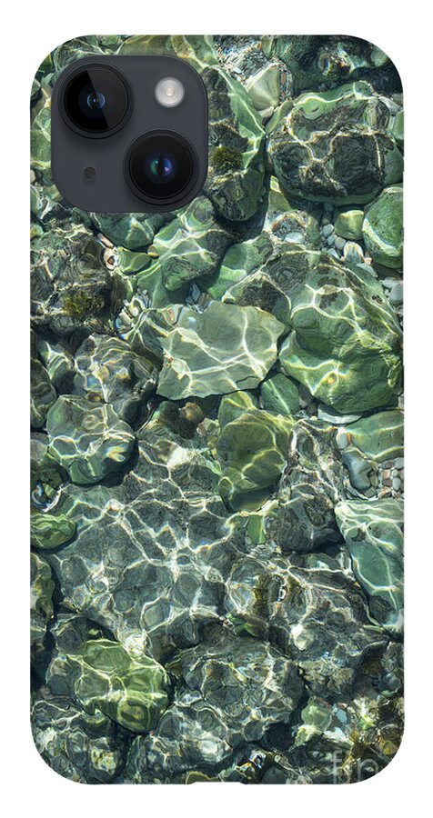 Sea Water iPhone Case featuring the photograph Teal sea water and reflections of sunlight by Adriana Mueller