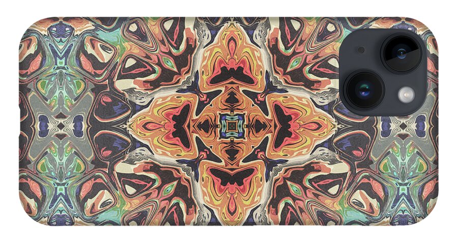 Texture iPhone Case featuring the digital art Textured Mandala by Phil Perkins