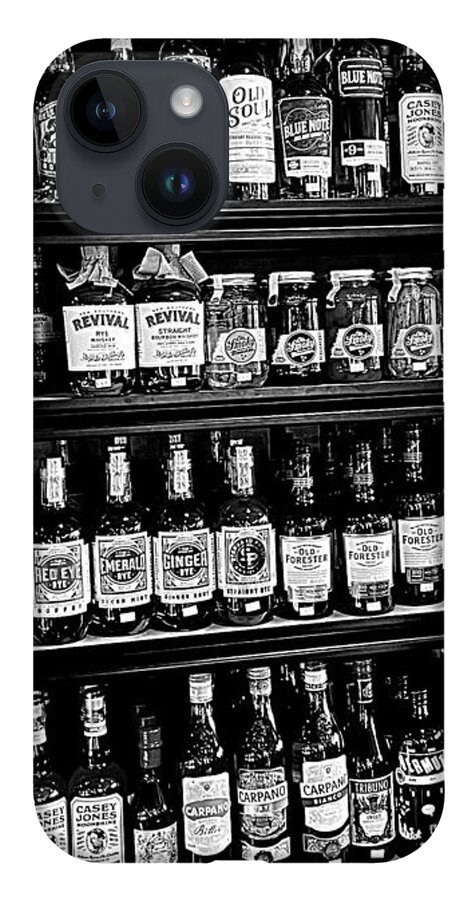 Liquor iPhone 14 Case featuring the photograph The Candy Store BW by Lee Darnell