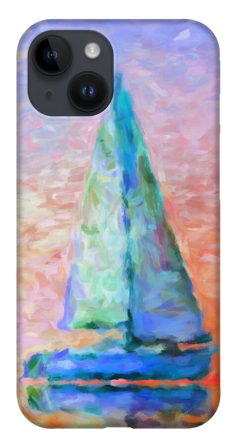 Nautical iPhone 14 Case featuring the painting The Daring by Trask Ferrero