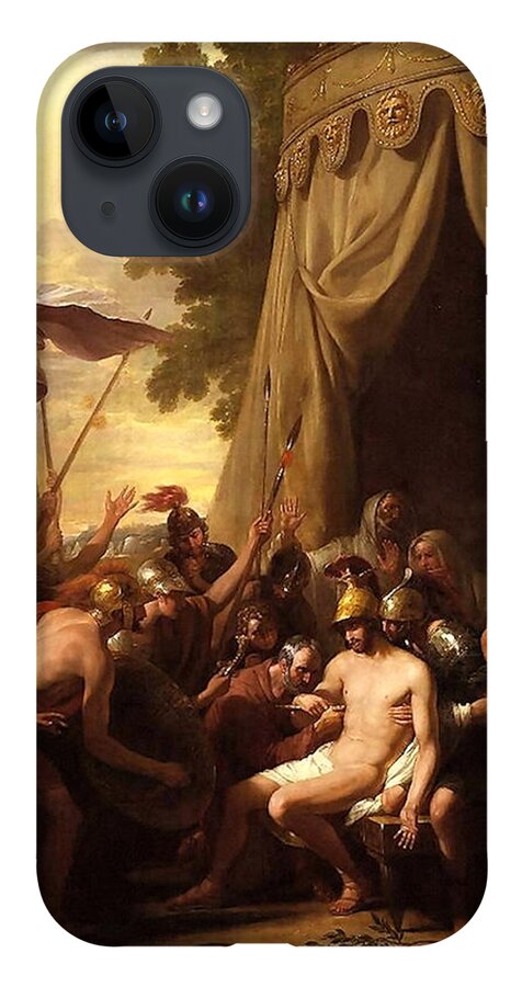 Epaminondas iPhone 14 Case featuring the painting The Death of Epaminondas by Benjamin West