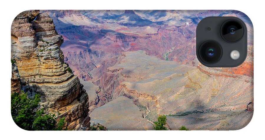 The Grand Canyon South Rim iPhone 14 Case featuring the digital art The Grand Canyon South Rim by Tammy Keyes