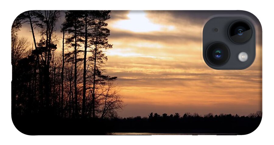 Landscape iPhone 14 Case featuring the photograph The Heavens Open on a Dark World by Mary Walchuck