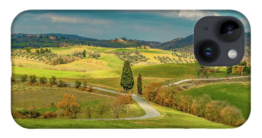 Tuscany iPhone 14 Case featuring the photograph The Hills Are Alive In Tuscany by Marcy Wielfaert