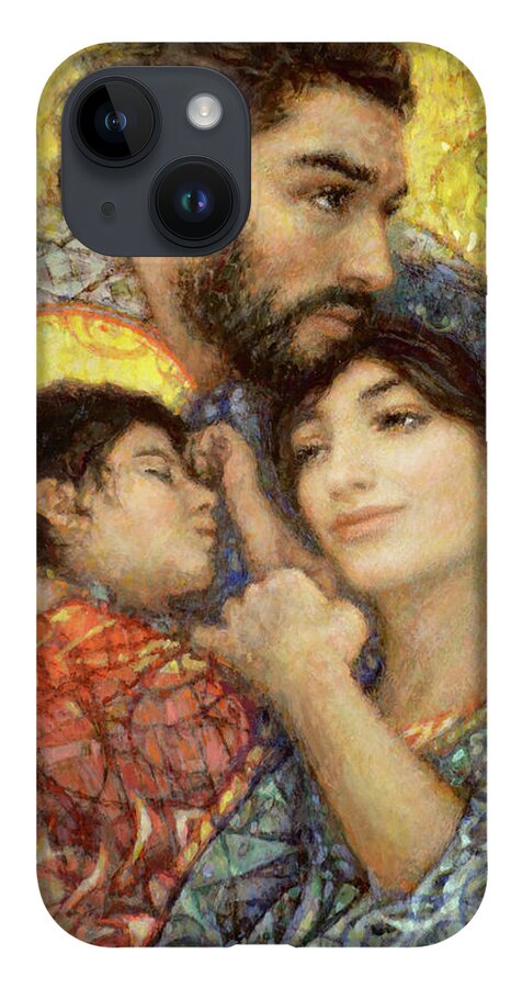 Holy iPhone Case featuring the painting The Holy Family of Nazareth by Smith Catholic Art