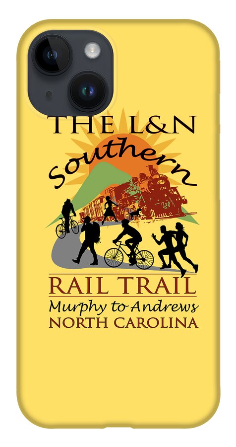 Train iPhone 14 Case featuring the digital art The L and N Southern Rail Trail by Debra and Dave Vanderlaan