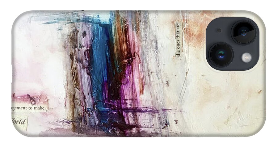 Abstract Art iPhone 14 Case featuring the painting The Last Unspoken by Rodney Frederickson