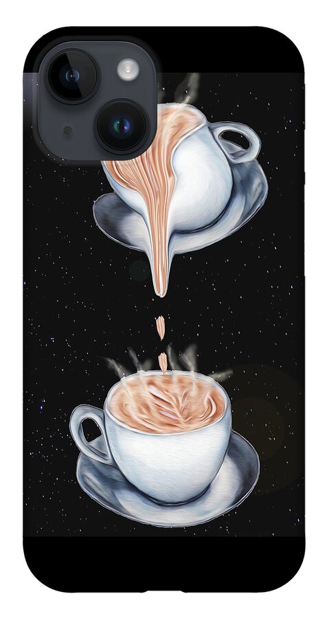 Digital iPhone 14 Case featuring the digital art The Latte' Milky Way by Ronald Mills
