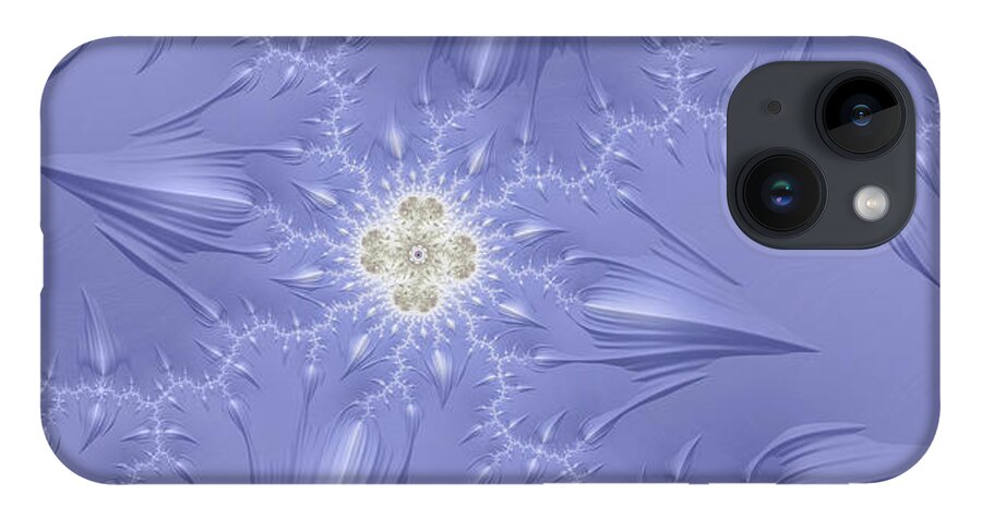 Abstract iPhone 14 Case featuring the digital art The Magic Flower by Manpreet Sokhi