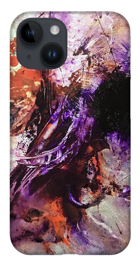 Abstract Art iPhone 14 Case featuring the painting The Nothing Summoner by Rodney Frederickson