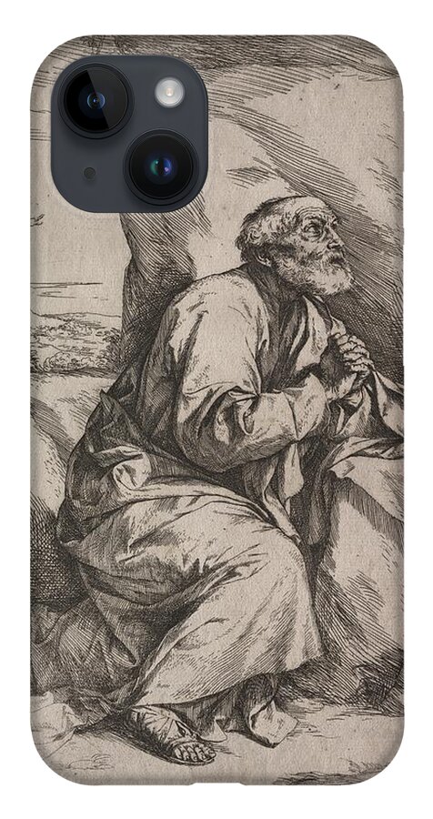 Tournament iPhone 14 Case featuring the painting The Penitent St. Peter Date unknown Jusepe de Ribera by MotionAge Designs