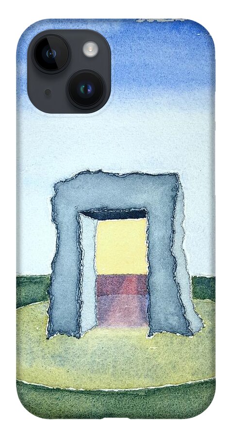 Watercolor iPhone Case featuring the painting The Portal by John Klobucher