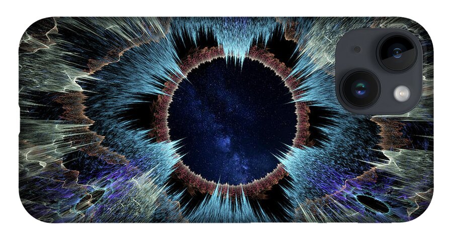 Abstract iPhone 14 Case featuring the digital art The Portal by Manpreet Sokhi