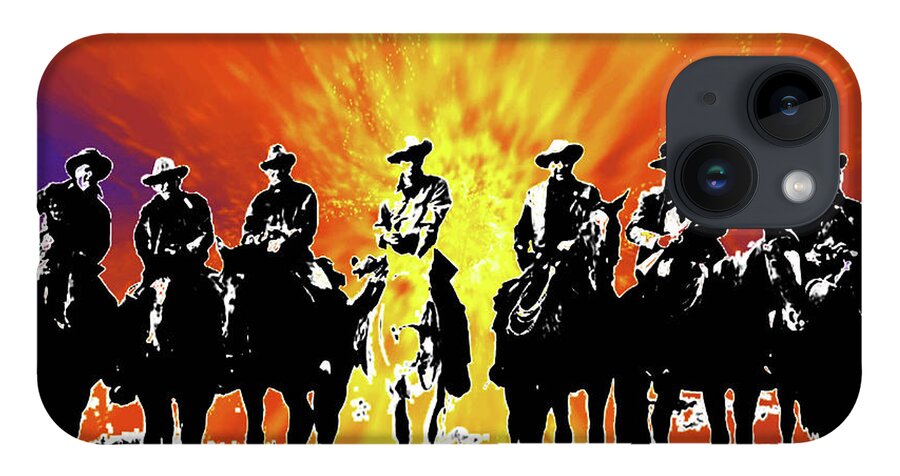 The Posse iPhone 14 Case featuring the digital art The Posse by Seth Weaver