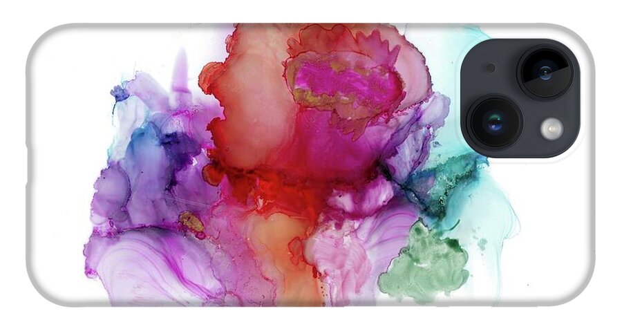 Rose iPhone 14 Case featuring the painting The Rose At The End Of The Day by Katy Bishop