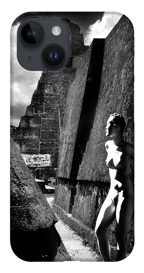 Nude iPhone 14 Case featuring the photograph The Ruins of Tikal by Mark Gomez