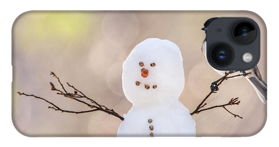 Snow iPhone 14 Case featuring the photograph The Snowman by Karin Pinkham