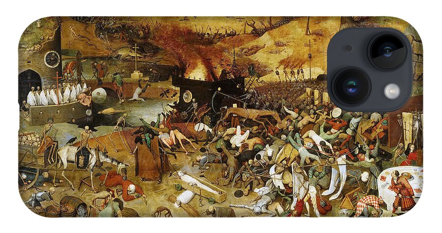 Netherlandish Painters iPhone 14 Case featuring the painting The Triumph of Death, circa 1562 by Pieter Bruegel the Elder