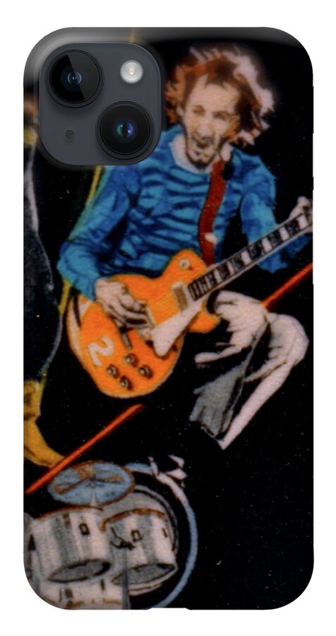 Colored Pencil iPhone 14 Case featuring the drawing The Who Live - Pete Townshend - detail by Sean Connolly