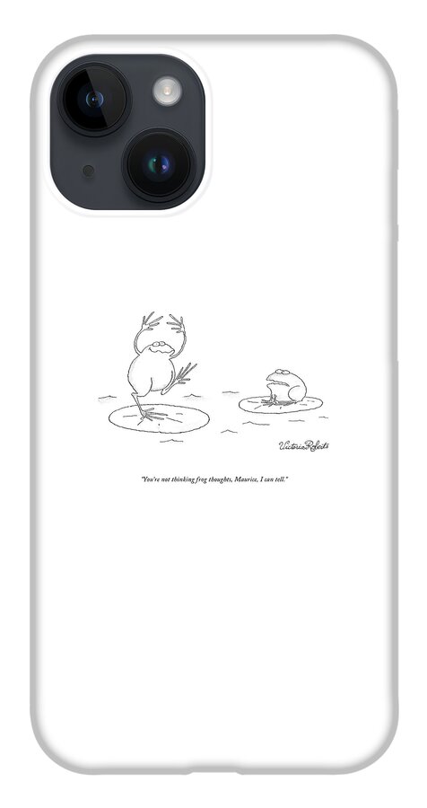 Thinking Frog Thoughts iPhone 14 Case