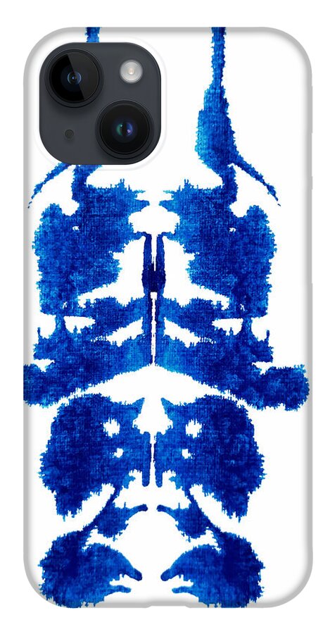 Abstract iPhone 14 Case featuring the painting Third Eye Chakra by Stephenie Zagorski