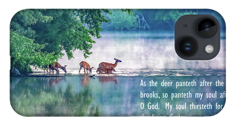 Deer iPhone 14 Case featuring the photograph Thirsty for More Than Water by Marcy Wielfaert