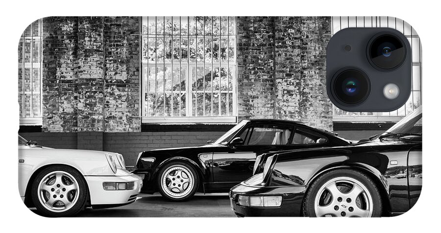 Porsches iPhone 14 Case featuring the photograph Three Porsche Cars by Tim Gainey