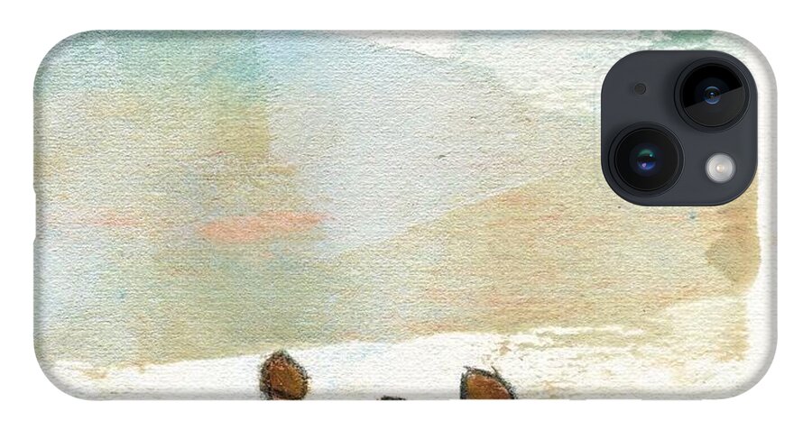 Beach iPhone 14 Case featuring the painting Three Views by Hew Wilson