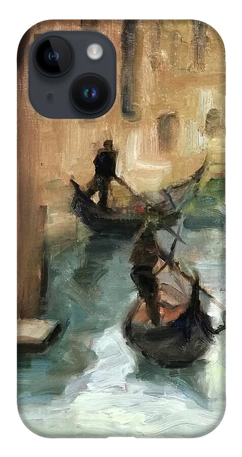 Venice iPhone 14 Case featuring the painting Peaceful times 2 by Ashlee Trcka