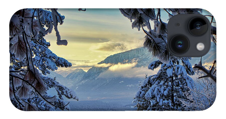 Winter iPhone 14 Case featuring the photograph Through the trees by Thomas Nay