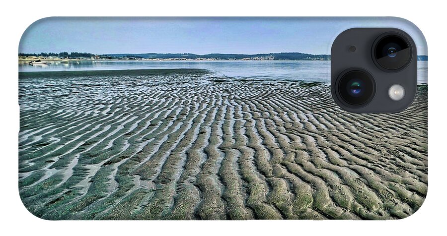 Beach iPhone 14 Case featuring the photograph Tide rivulets by Bradley Morris