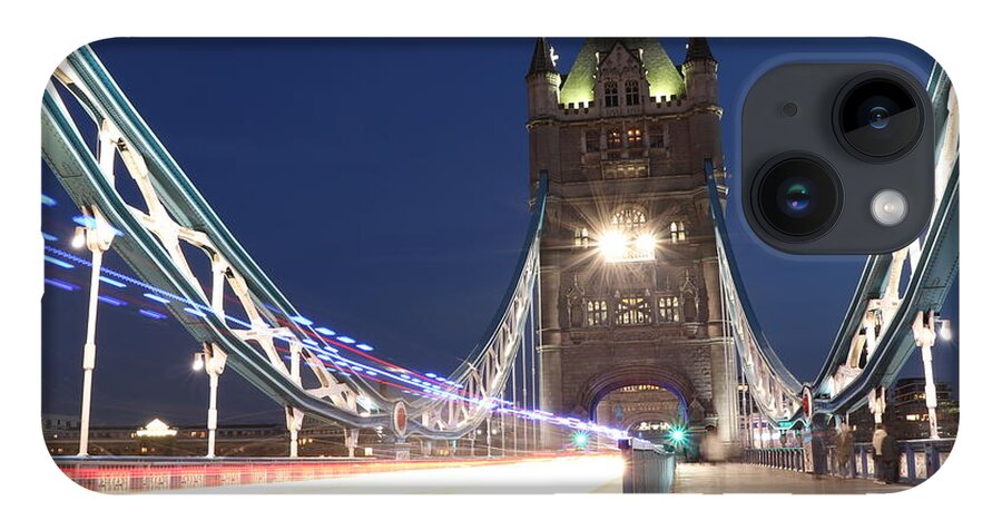 Sky iPhone 14 Case featuring the photograph Tower bridge in midnight by Vaclav Sonnek