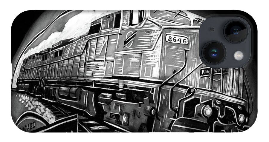 Train iPhone Case featuring the photograph Train BW by Stuart Manning