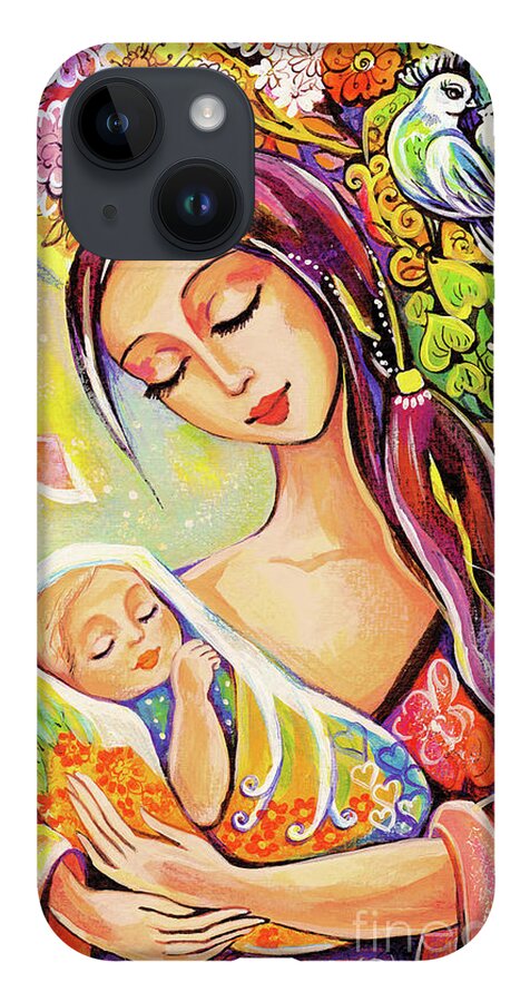 Mother And Child iPhone 14 Case featuring the painting Tree of Life by Eva Campbell