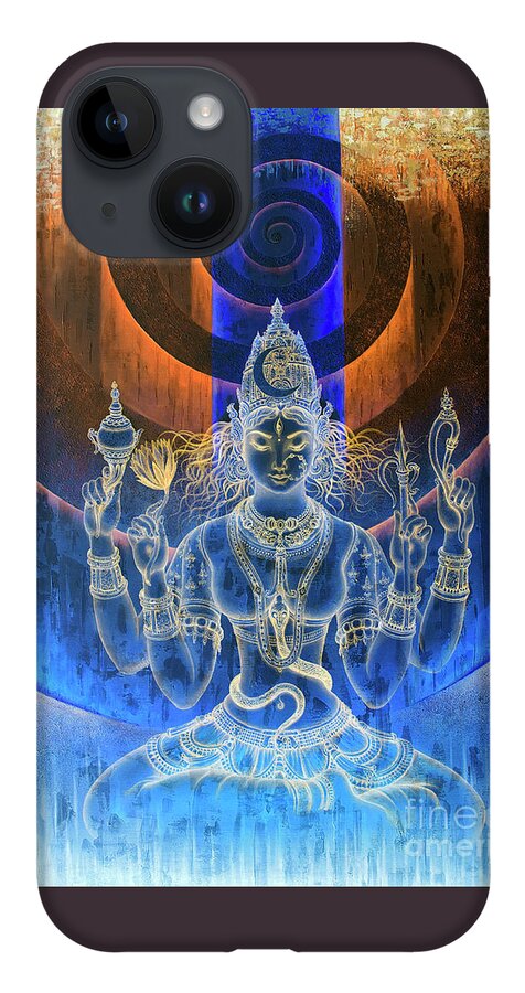 Tripura Sundari iPhone 14 Case featuring the painting Tripura Sundari Shodashi by Vrindavan Das