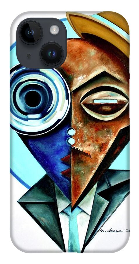 Jazz iPhone Case featuring the painting Trumpet Modern Roayle by Martel Chapman