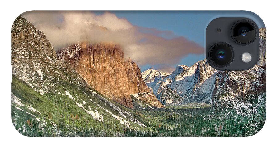 Dave Welling iPhone 14 Case featuring the photograph Tunnel View Winter Yosemite National Park by Dave Welling