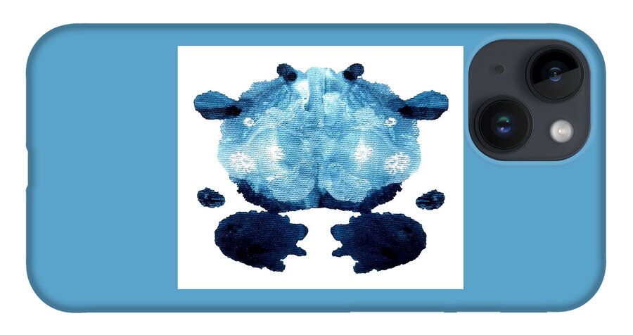 Abstract iPhone 14 Case featuring the painting Turquoise Tortoise by Stephenie Zagorski