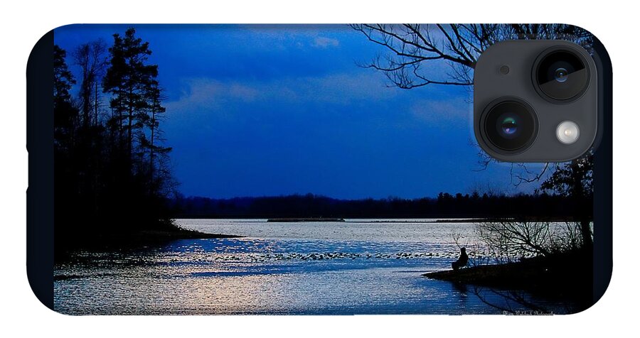 Landscape iPhone 14 Case featuring the photograph Twilight Time Fisherman by Mary Walchuck