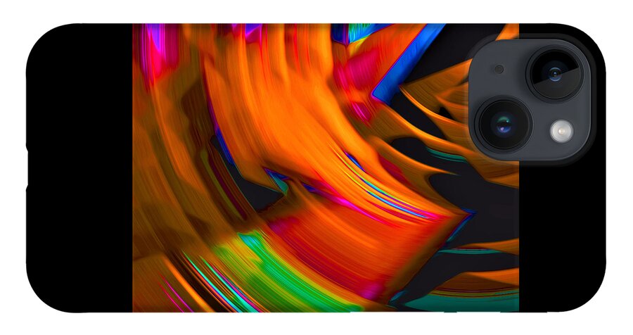 Abstract iPhone 14 Case featuring the digital art Ultrasound Image - Abstract by Ronald Mills