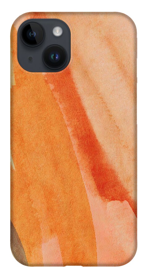 Abstract iPhone 14 Case featuring the mixed media Unfolding- Art by Linda Woods by Linda Woods