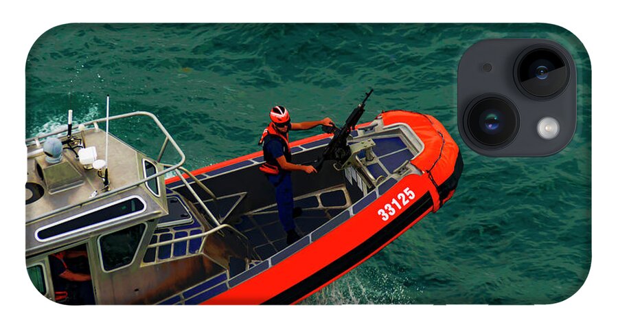 Water; Boat; Travel; Coast Guard iPhone 14 Case featuring the photograph United States Coast Guard #1 by AE Jones