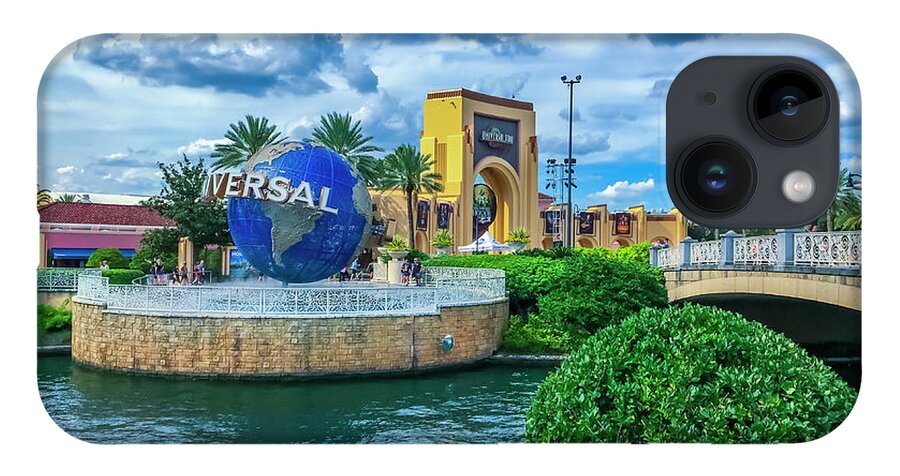 Universal Orlando Resort iPhone Case featuring the photograph Universal Orlando Globe AP01 by Carlos Diaz
