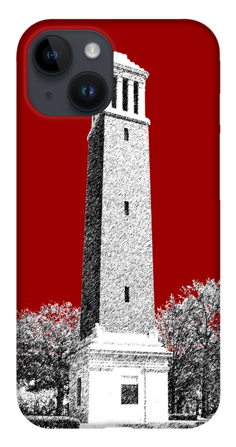 University iPhone 14 Case featuring the digital art University of Alabama - Silver by DB Artist