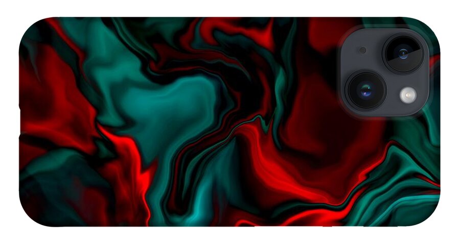 Abstract iPhone 14 Case featuring the digital art Sensation by Nancy Levan