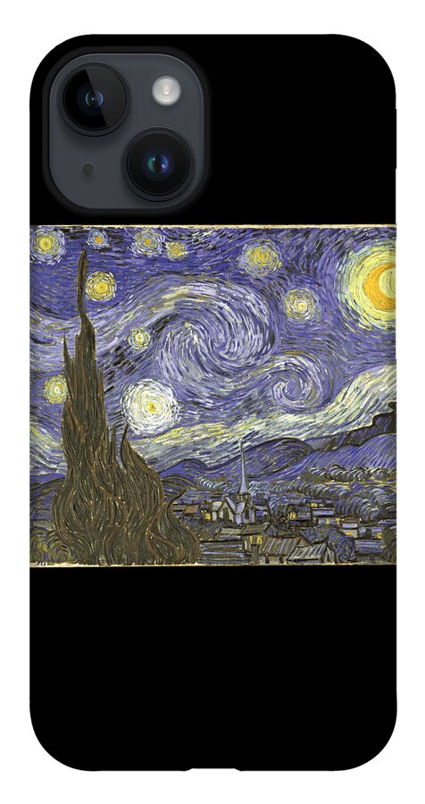 Cool iPhone 14 Case featuring the digital art Van Goh Starry Night by Flippin Sweet Gear